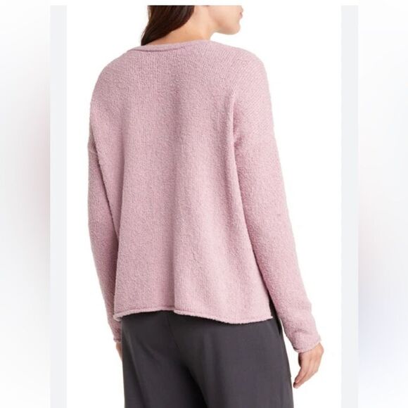 Eileen Fisher V-Neck Slit Sweater size M, NWT - Picture 3 of 10